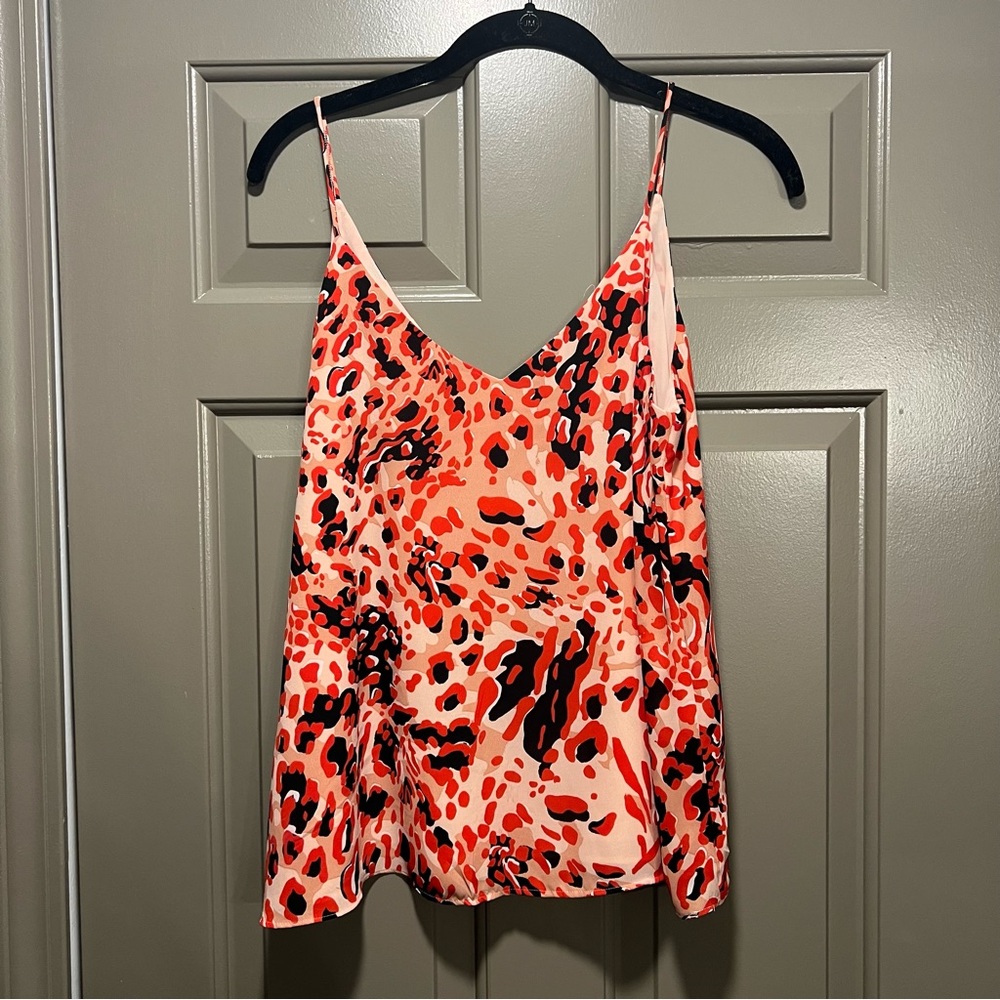 H&M Leopard Print Satin Cami size 8
